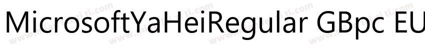 MicrosoftYaHeiRegular GBpc EUC H字体转换